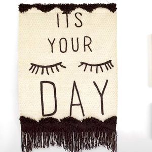 Emily & Meritt “It's Your Day” Tapestry Wall Banner!